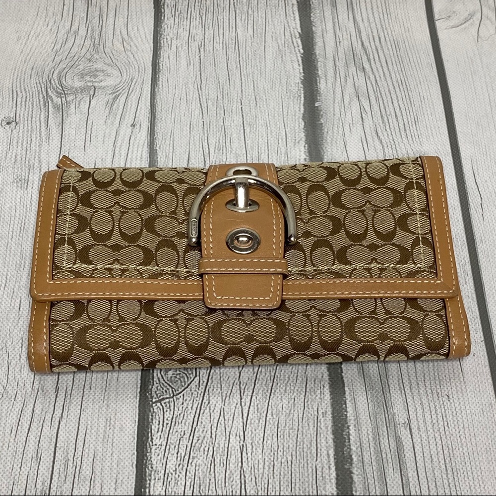 Coach wallet with check book cover